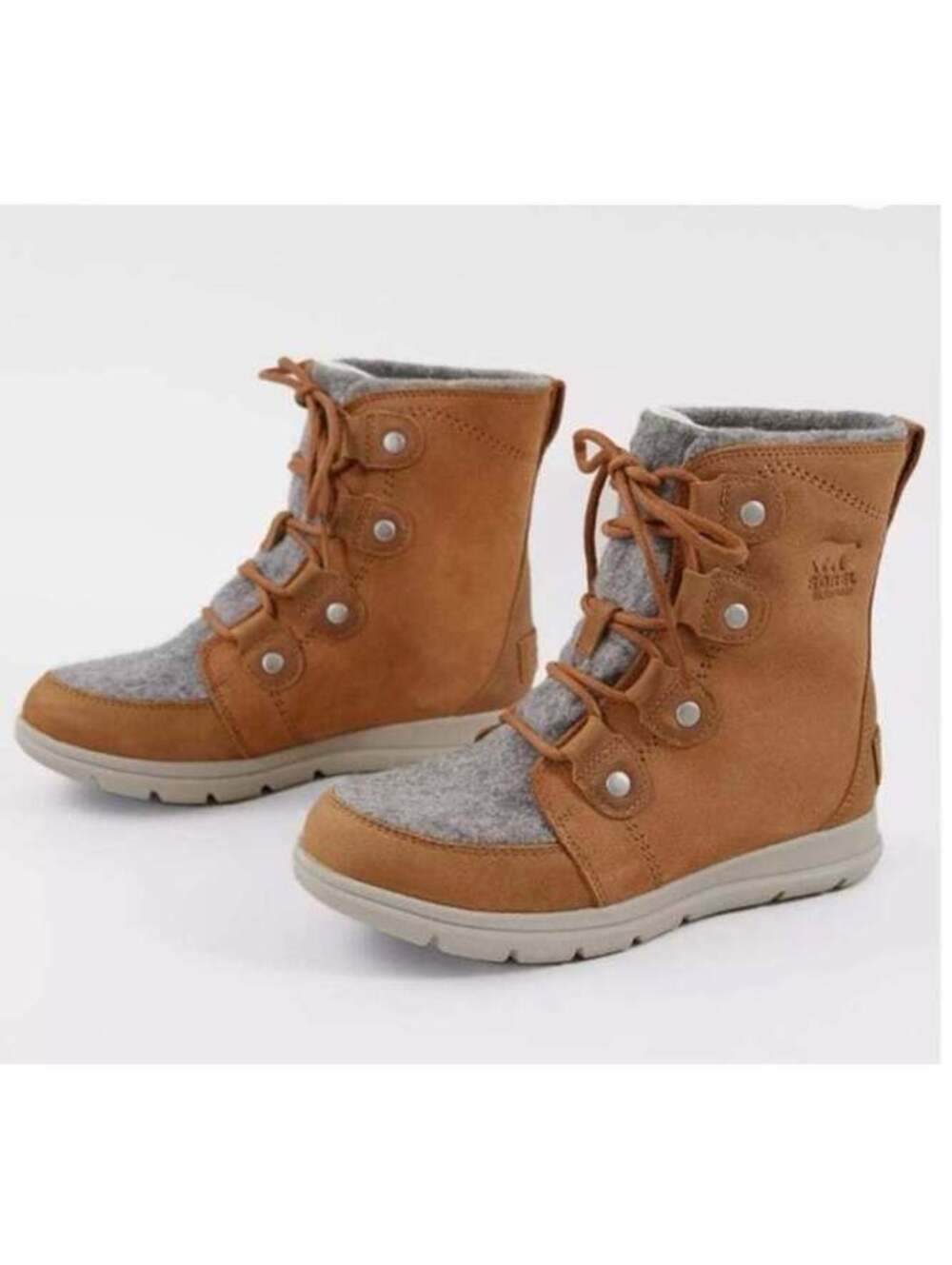 Sorel Explorer II Joan Waterproof Boots for Ladies - Tawny Buff/Moonstone - 7 - Picture 2 of 8